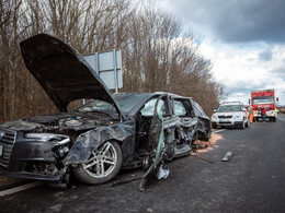 Karambol a 61-es főúton, Nagykanizsa határában, fotó: Gergely Szilárd