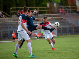 Győztes ünnep a Bányász-stadionban, fotó: Gergely Szilárd