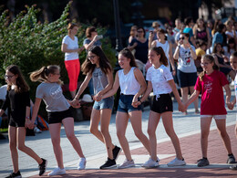 Néptánc flashmob az Erzsébet téren, fotó: Gergely Szilárd