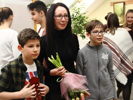 Boncz Adrienn kiállítása a Rozgonyi-iskolában, fotó: Bakonyi Erzsébet