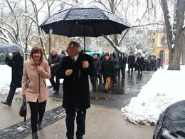 Főhajtás a kommunizmus áldozatai előtt , fotó: Bakonyi Erzsébet