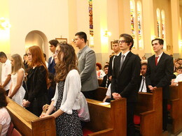 Bérmálkozás a Felsőtemplomban, fotó: Bakonyi Erzsébet