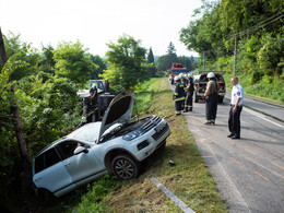 Hármas karambol a 74-es főúton, fotó: Gergely Szilárd