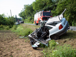 Hármas karambol a 74-es főúton, fotó: Gergely Szilárd