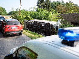 Hármas karambol a 74-es főúton, fotó: Gergely Szilárd