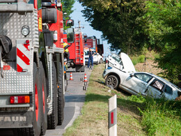 Hármas karambol a 74-es főúton, fotó: Gergely Szilárd