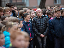 Címeravató ünnepséget tartottak a Zrínyi iskolában, fotó: Gergely Szilárd