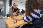 Márkus Róbert (szemben) ezúttal is legyőzte aktuális ellenfelét a sakk csapatbajnokin