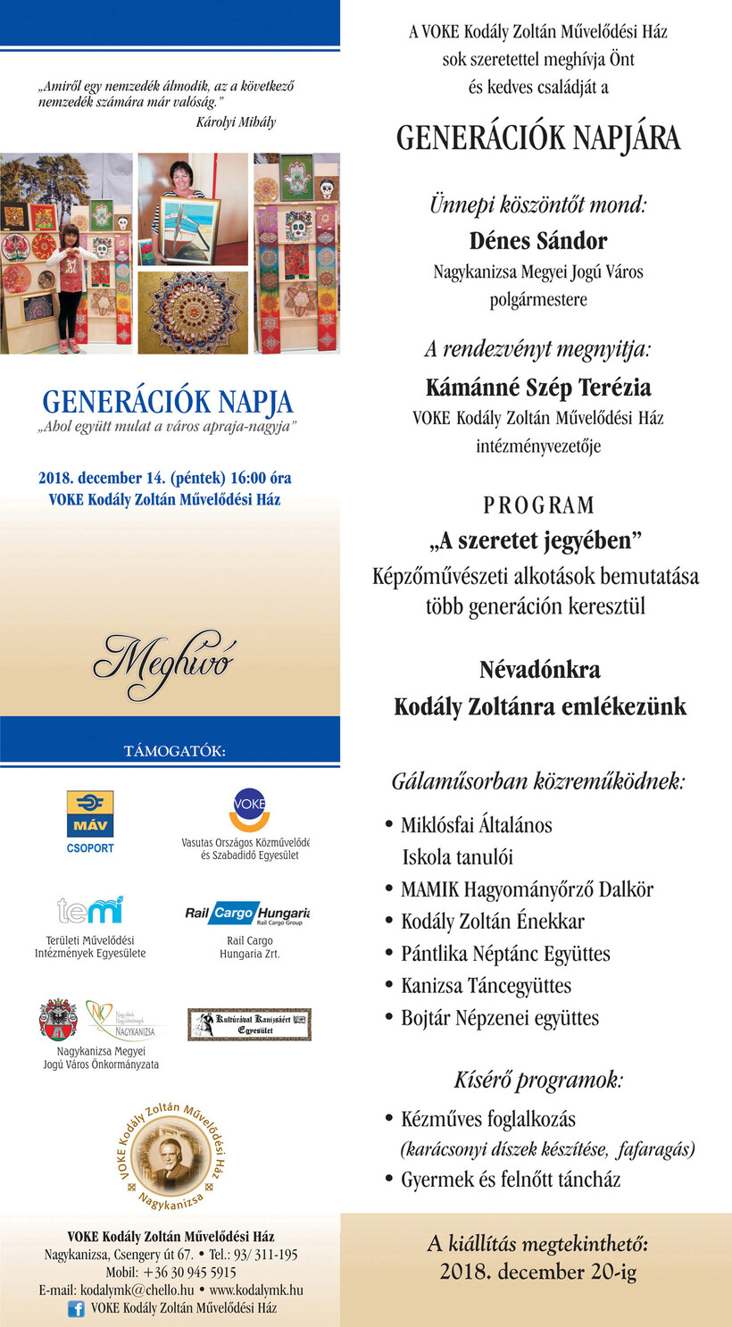 Generációk napja - Ahol együtt mulat a város apraja-nagyja
