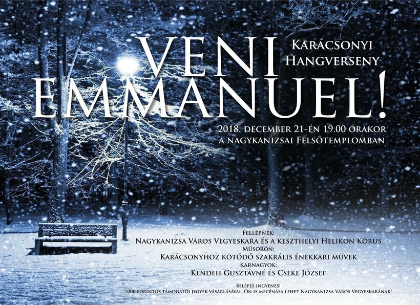 Karácsonyi hangverseny - Veni Emmanuel