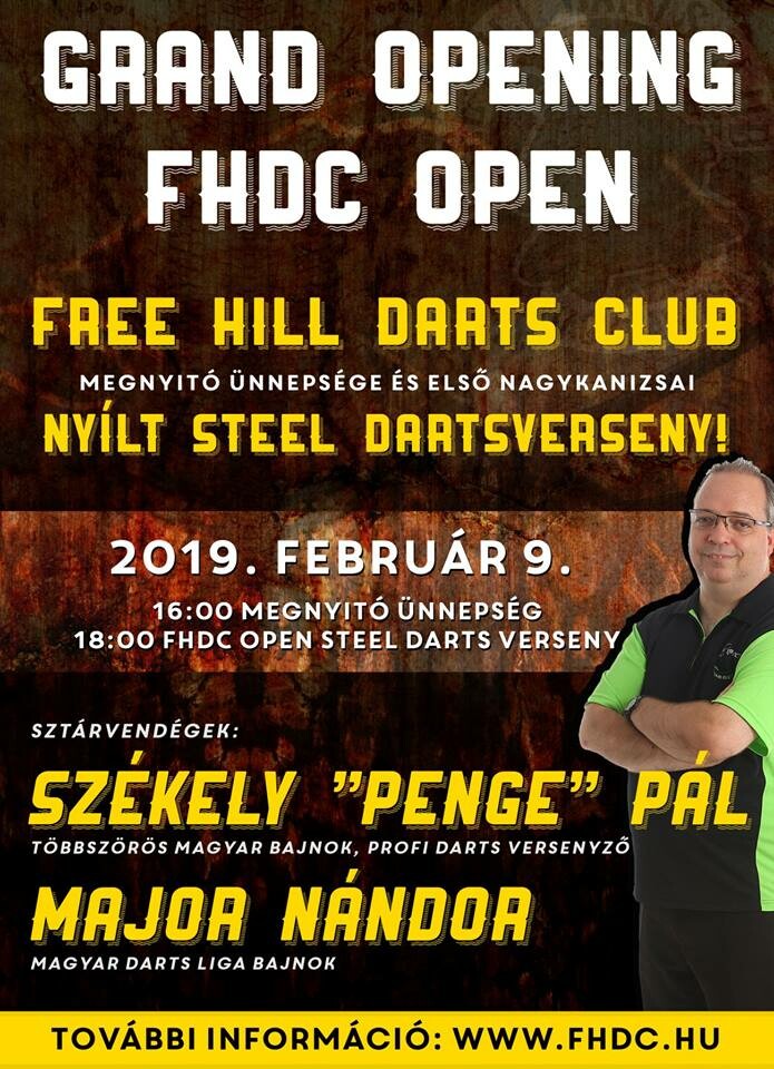Free Hill Darts Club megnyitója