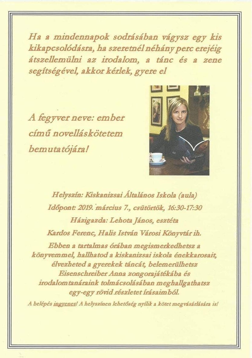 A fegyver neve: ember - könyvbemutató