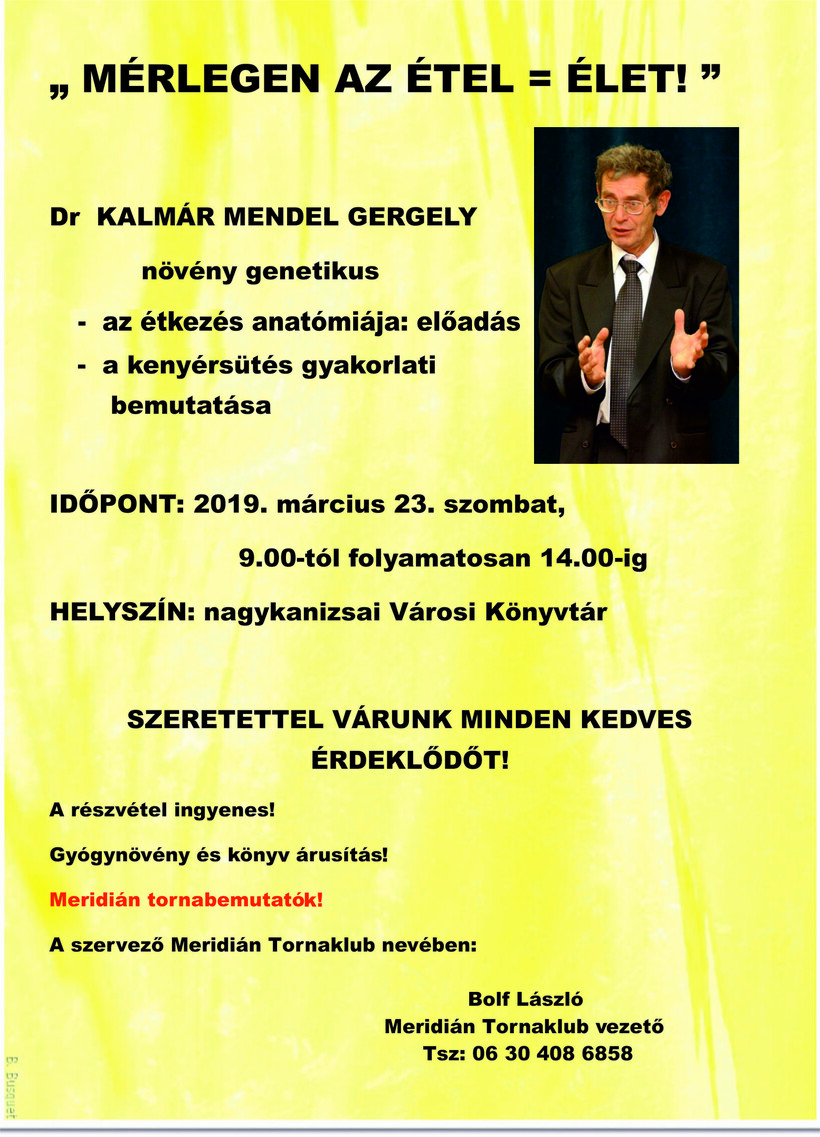 Mérlegen az étel = élet!
