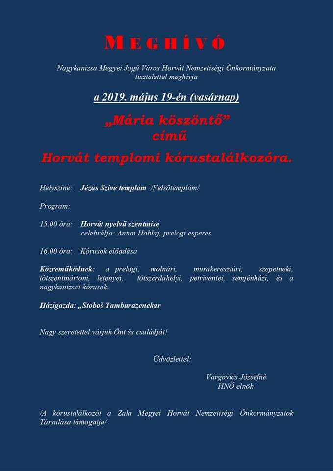 &quot;Mária köszöntő&quot; - horvát templomi kórustalálkozó