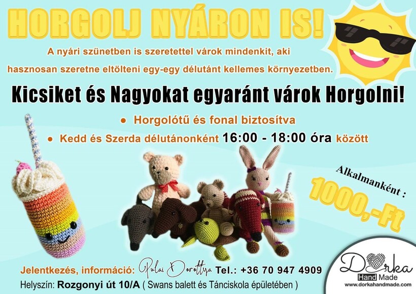 Horgoljon nyáron is