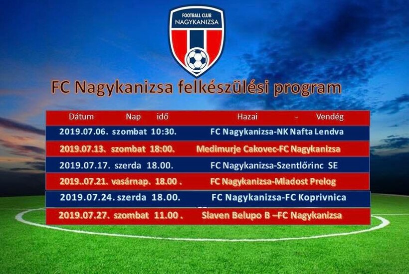 FC Nagykanizsa felkészülési program