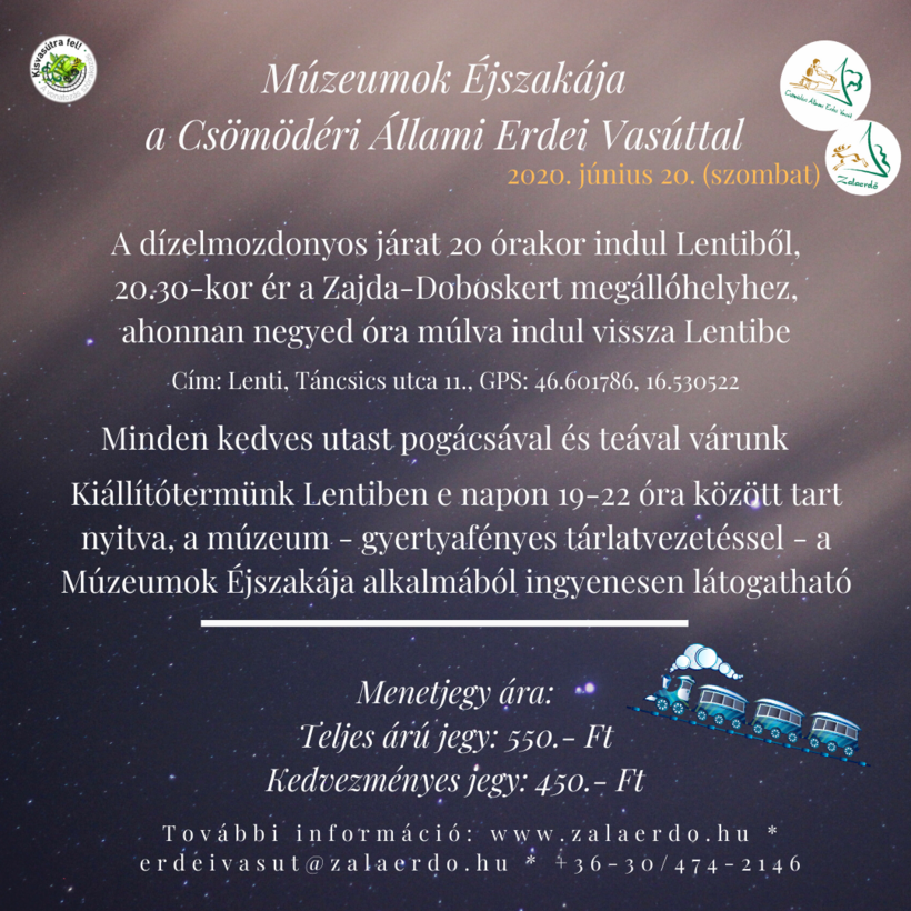 Múzeumok éjszakája vasúton