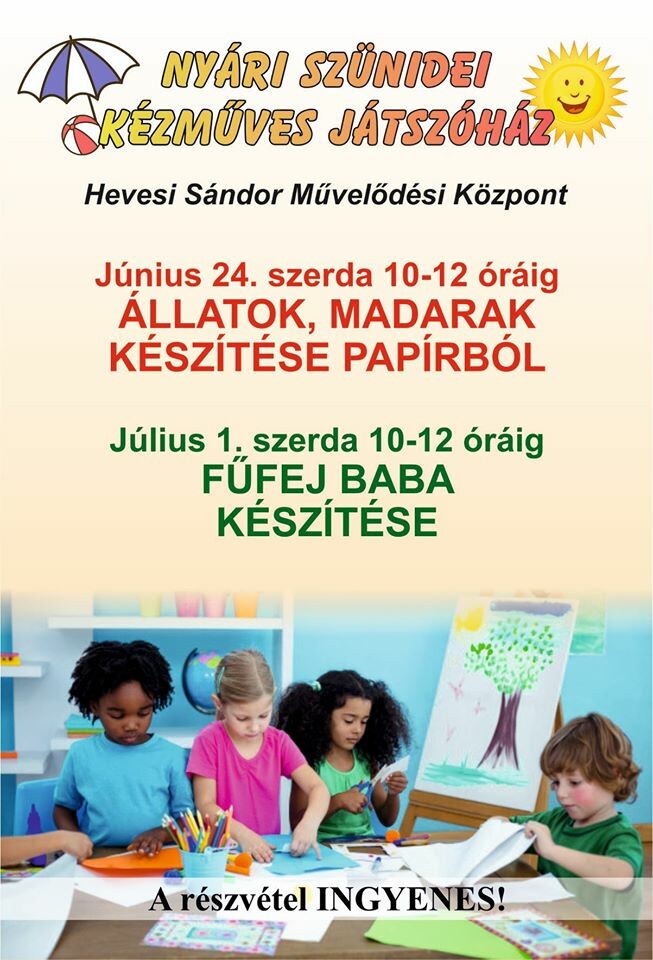Nyári kézműves játszóház