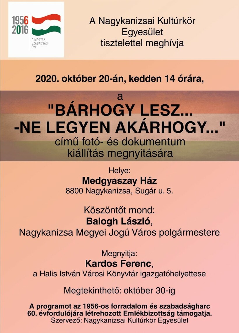 „BÁRHOGY LESZ – NE LEGYEN AKÁRHOGY”