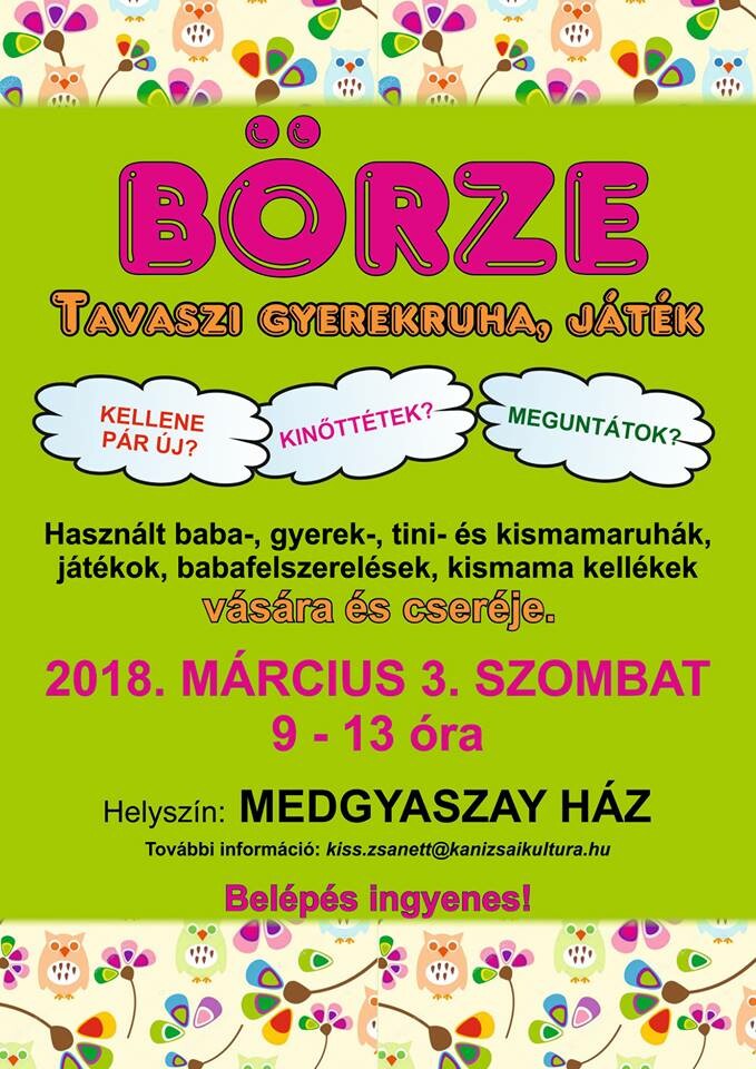 Tavaszi gyerekruha és játék börze 