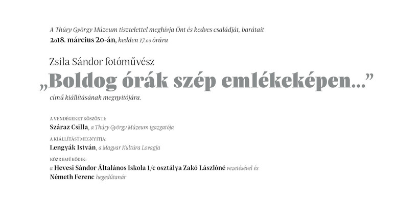  &quot;Boldog órák szép emlékeképen...&quot;