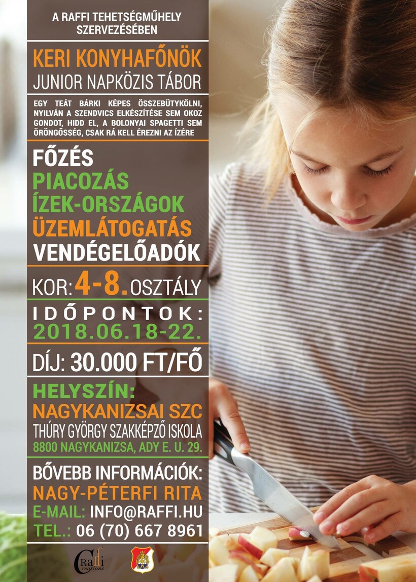 Keri konyhafőnök junior napközis tábor 