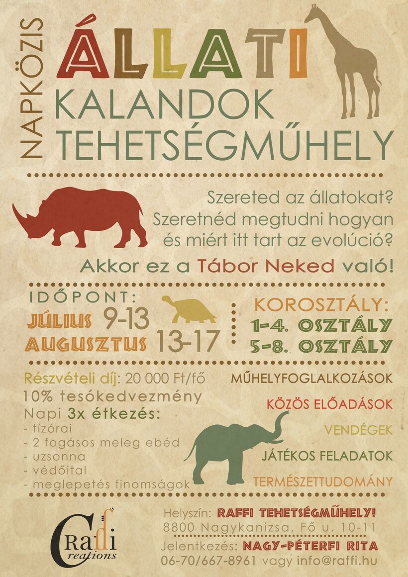 Állati kalandok tehetségműhely 
