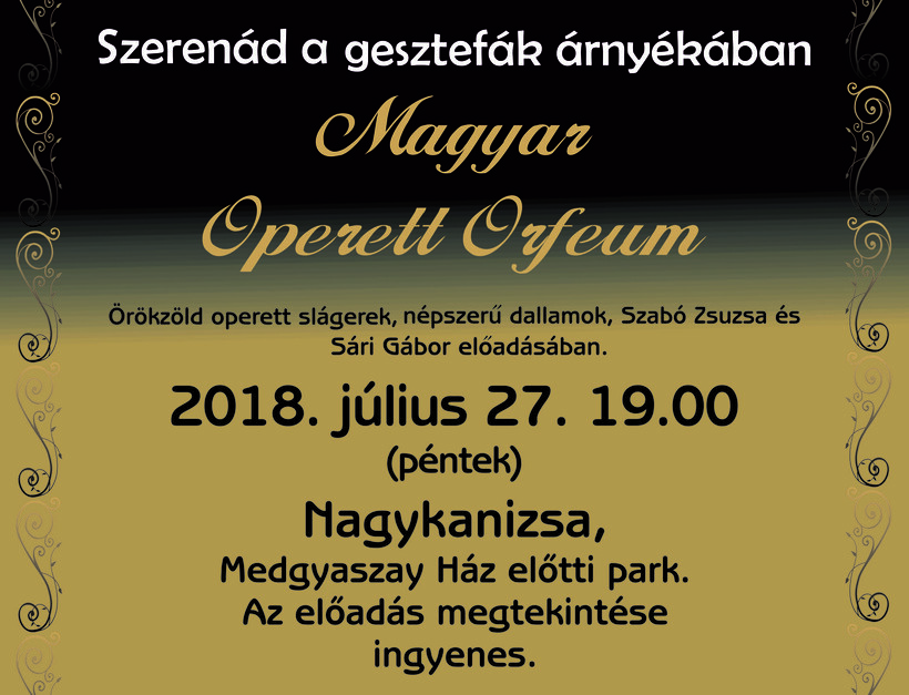 Szerenád a gesztenyefák árnyékában - a Magyar Operett Orfeum előadása