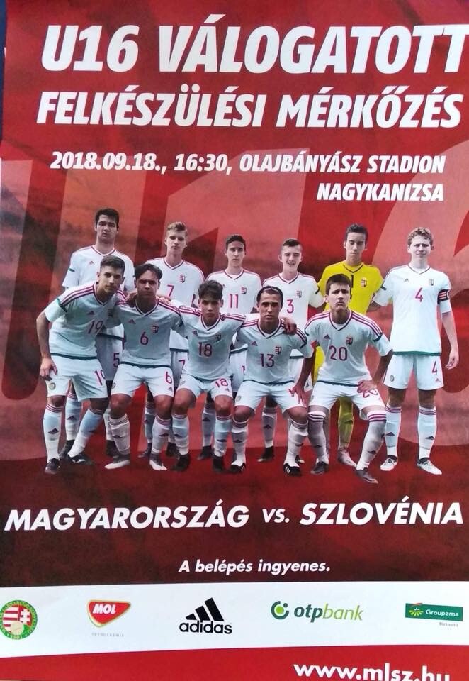 Magyarország - Szlovénia U16-os labdarúgó-válogatott felkészülési mérkőzés