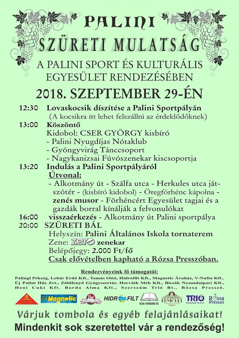Palini szüreti mulatság