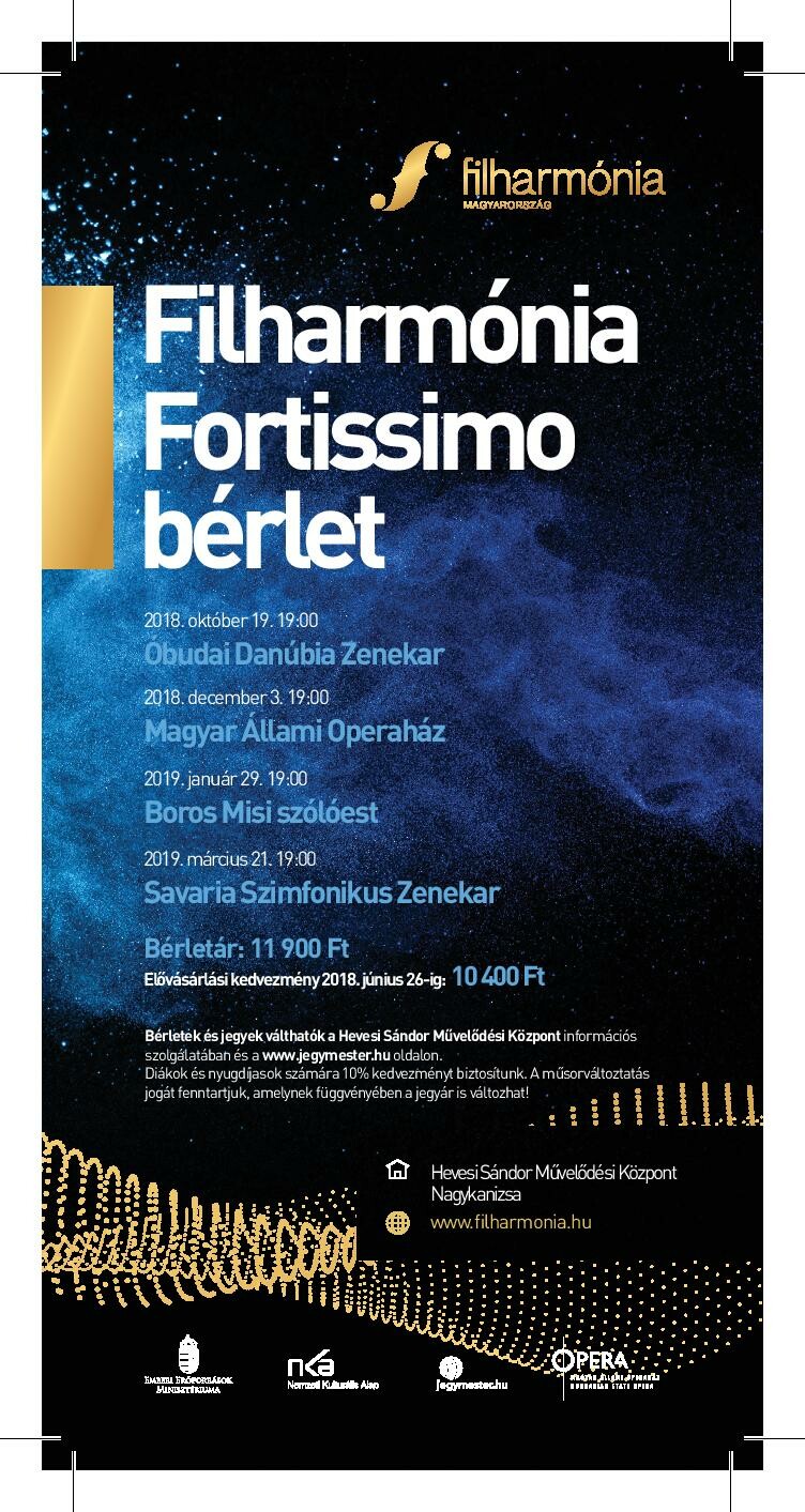 Filharmónia Fortissimo bérlet