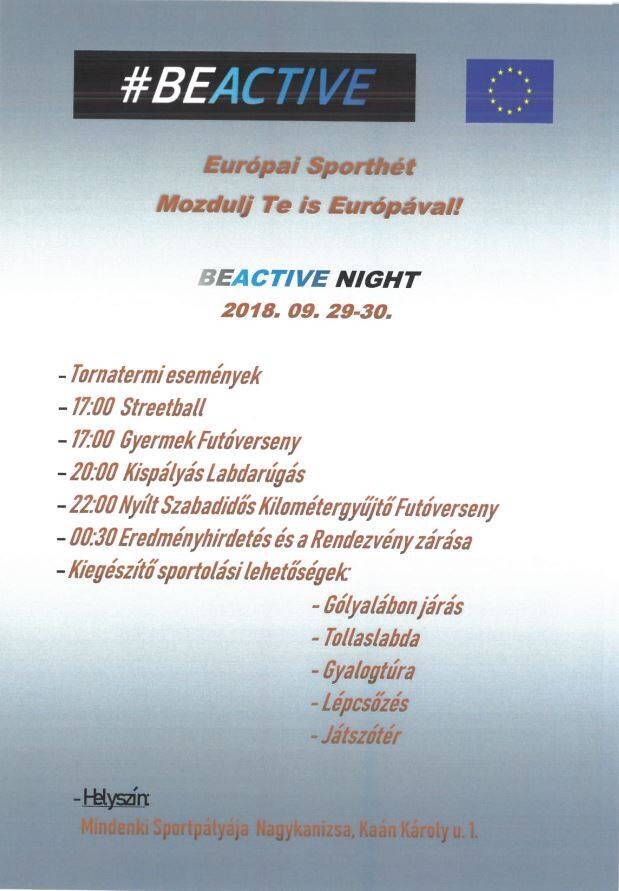Beactive Night Nagykanizsán