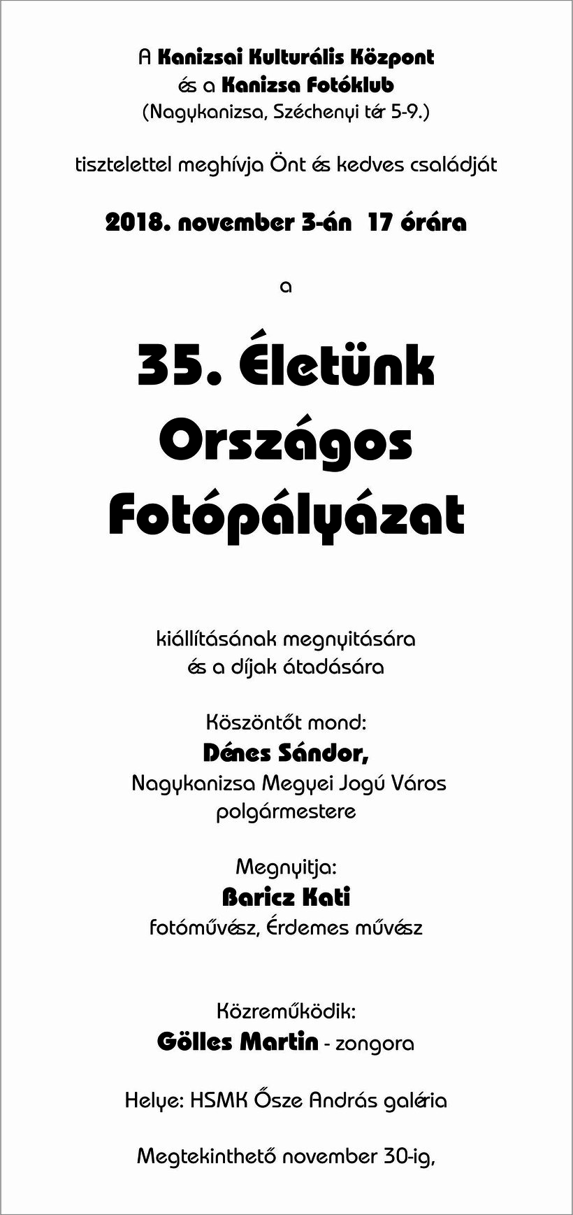 35. Életünk Országos Fotópályázat 
