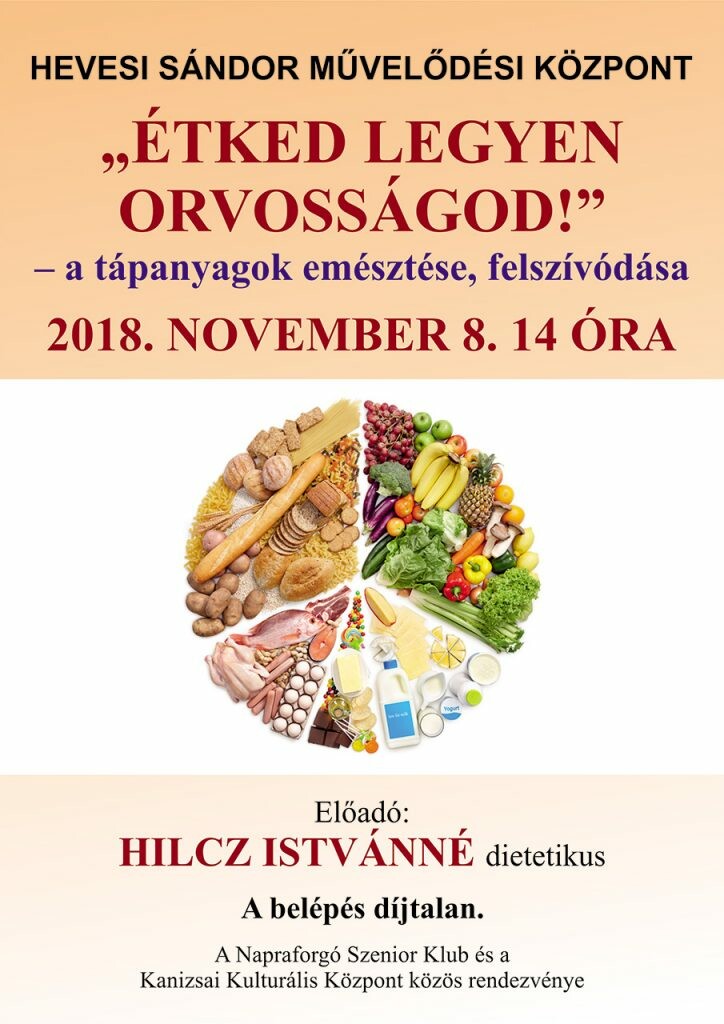 Étked legyen orvosságod!