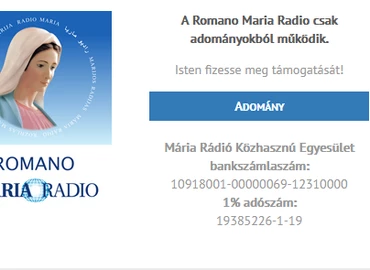 Online cigány Mária Rádió indul