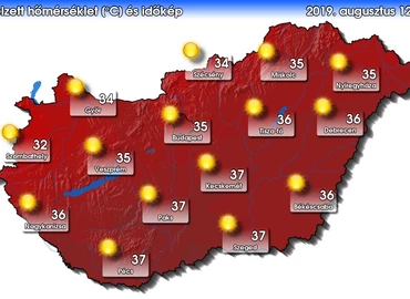 Az év legmelegebb napja lehet a hétfő