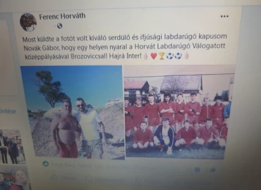 A Sáskák korábbi kapusa és egy topjátékos találkozója