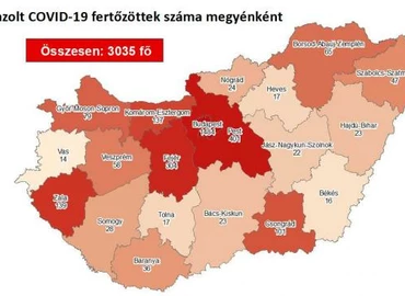 Zala megyében ugrott meg leginkább a fertőzöttek száma