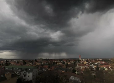 Zivatarfelhő Nagykanizsa felett