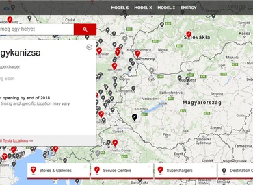Győr után Nagykanizsa is felkerült a Tesla térképére