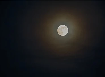 Telihold Kanizsáról fotózva