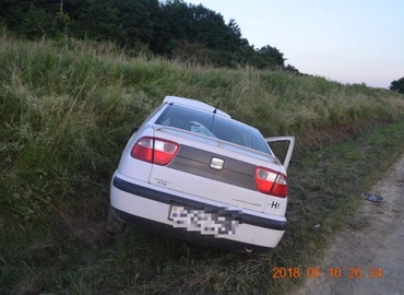 Vízelvezető árokba sodródott,  súlyos sérülést szenvedett              