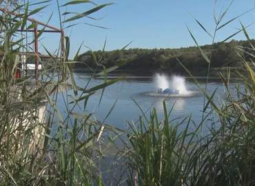 Sikeres volt a Csónakázó-tónál telepített oxigéndúsító-berendezés tesztüzeme
