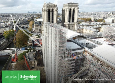 A legmodernebb energiamenedzsment megoldásokkal és a Schneider Electric segítségével épül újjá a Notre-Dame