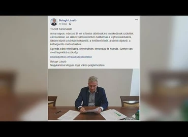 Embedded thumbnail for Kanizsa TV Híradó - 2020. április 1.